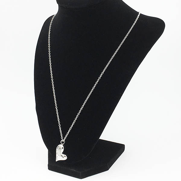 Grandma Forever in My Heart cremation necklace on a black jewelry bust