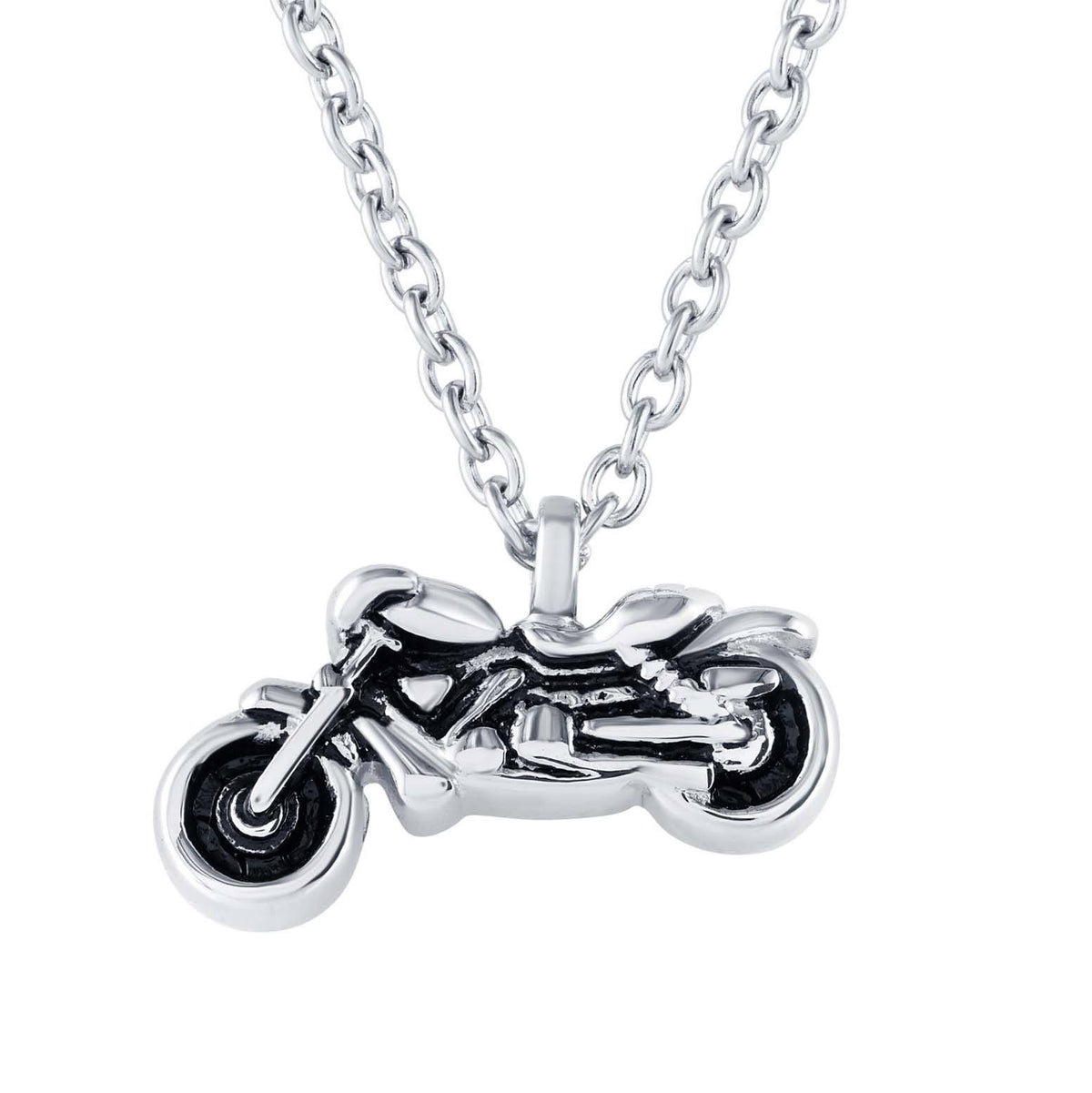Motorcycle Cremation Necklace that holds Ashes