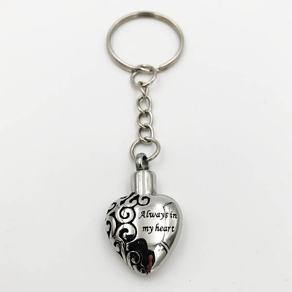 Always in my heart Cremation Keychain