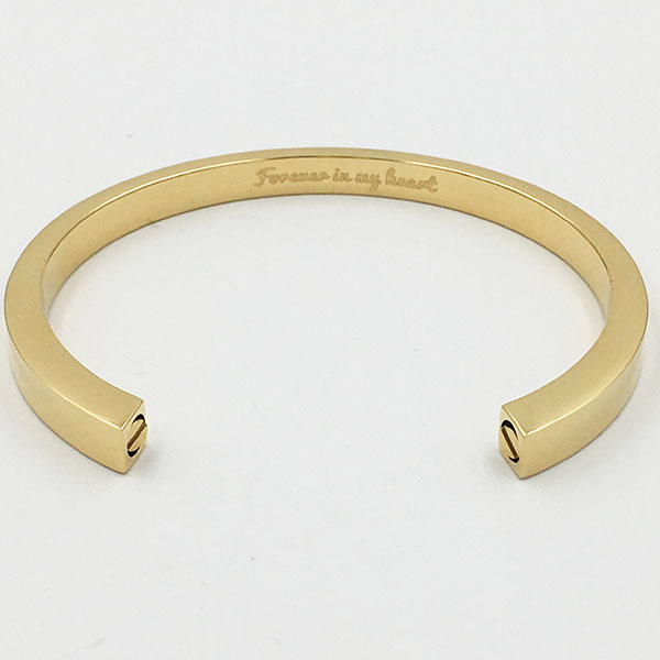 Forever in My Heart Cremation Bracelet 14k Gold Plated