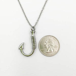 Fish Hook Urn Necklace For Ashes Cremation Pendant, Fishing, 47% OFF