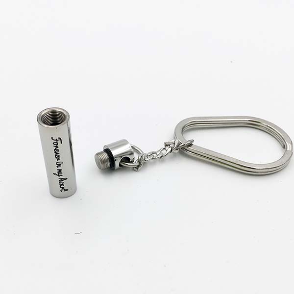 Forever in my Heart Cylinder Cremation Keychain