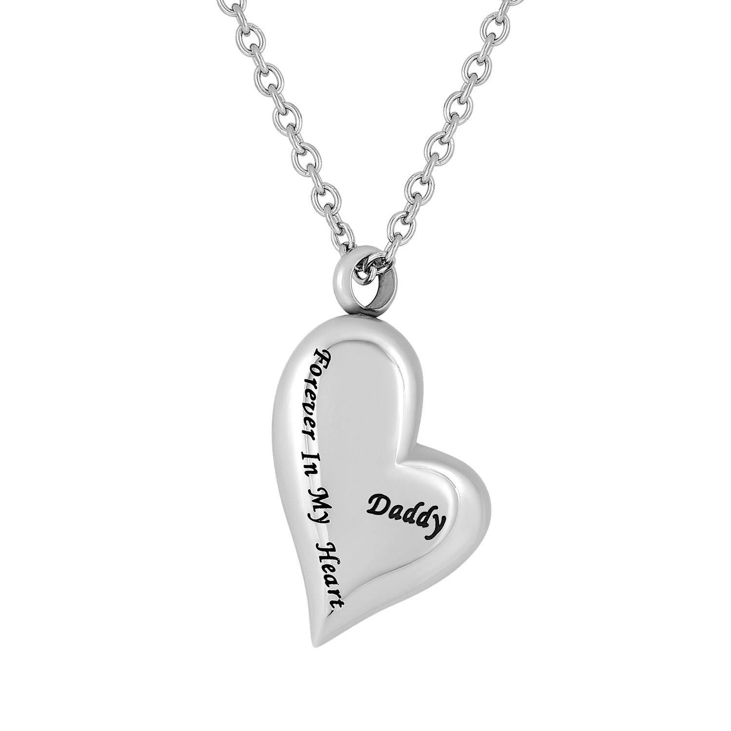 Cremation Jewelry Necklace for Ashes - Daddy Forever In My Heart