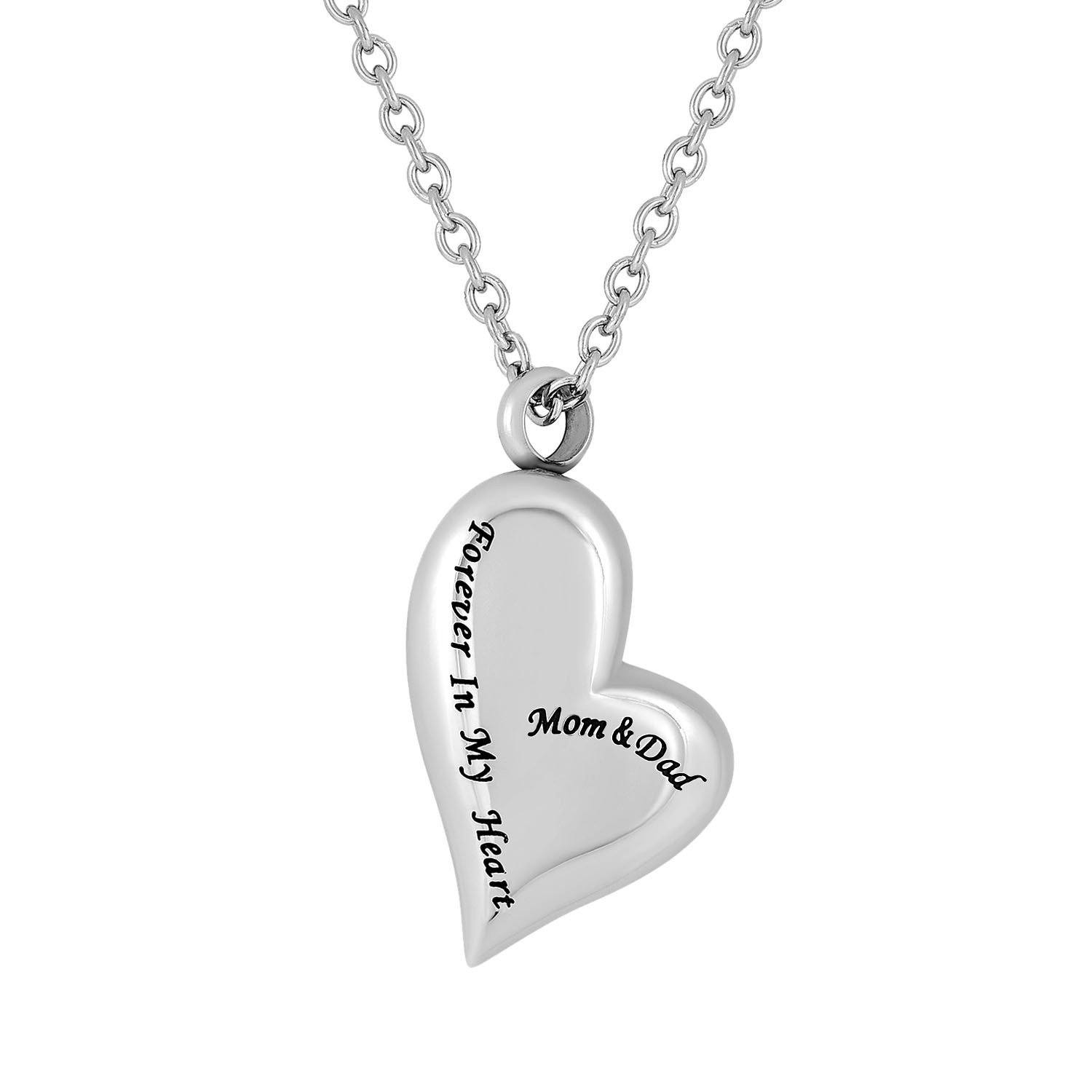 necklace mom and dad forever in my heart