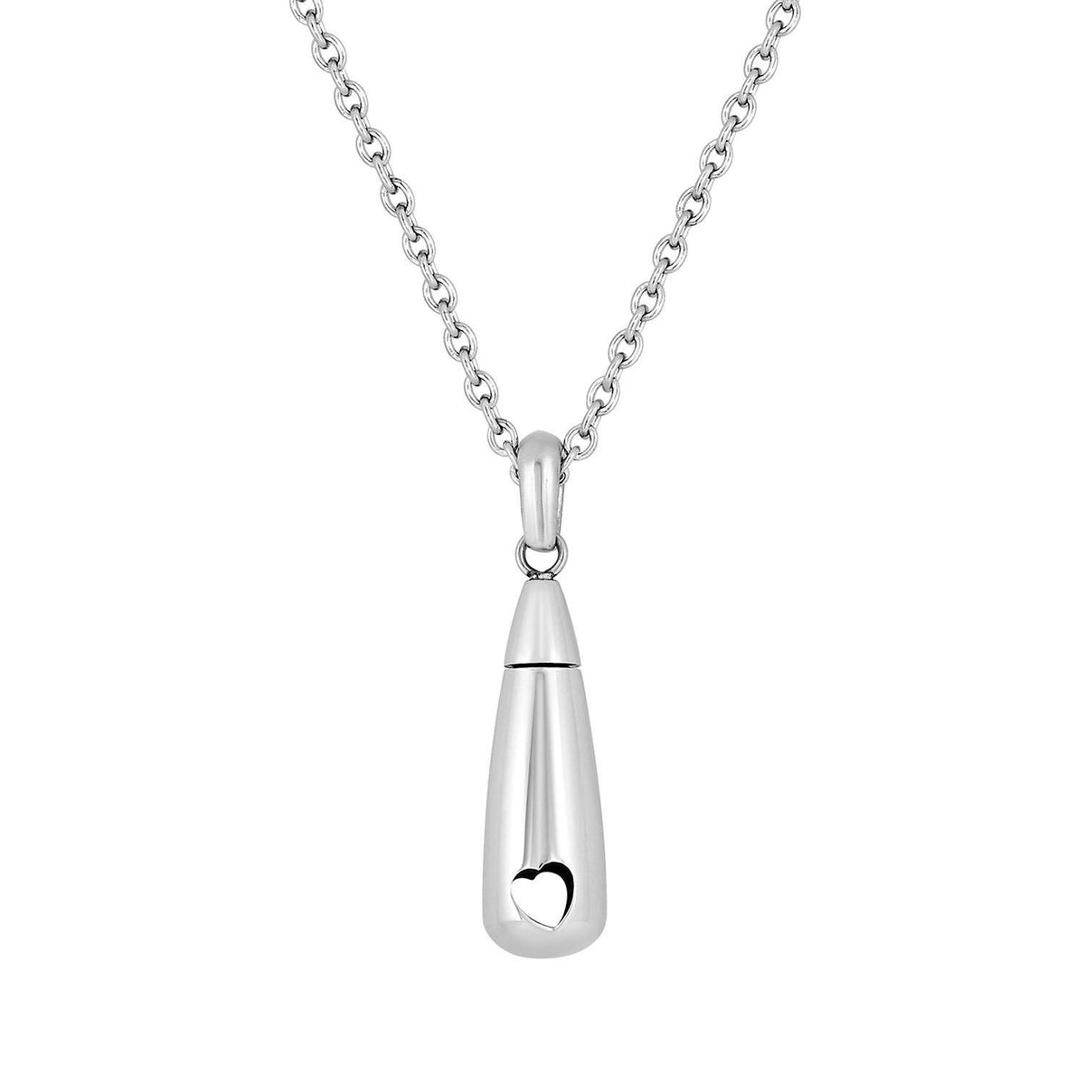 Cremation Jewelry Necklace for Ashes - Teardrop Heart